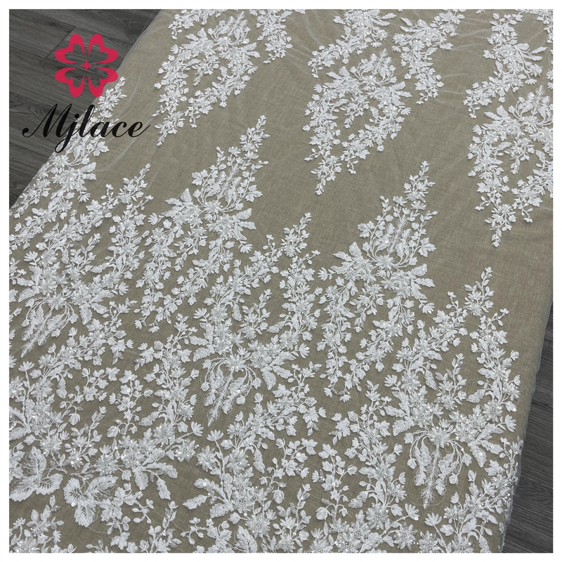 T-P4102 floral heavy embroidery lace
