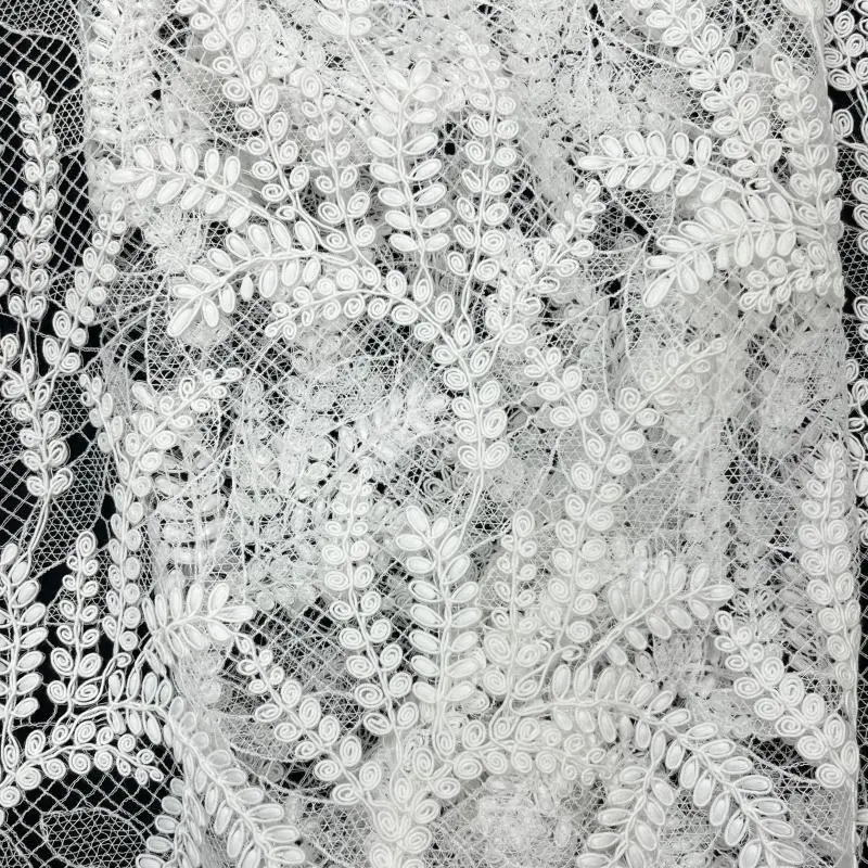 Geometric Embossed Heavyweight Embroidered Lace