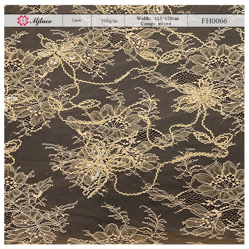 Starlight Sparkle Embellished Lace-Sequins Embroidered Lace Fabric