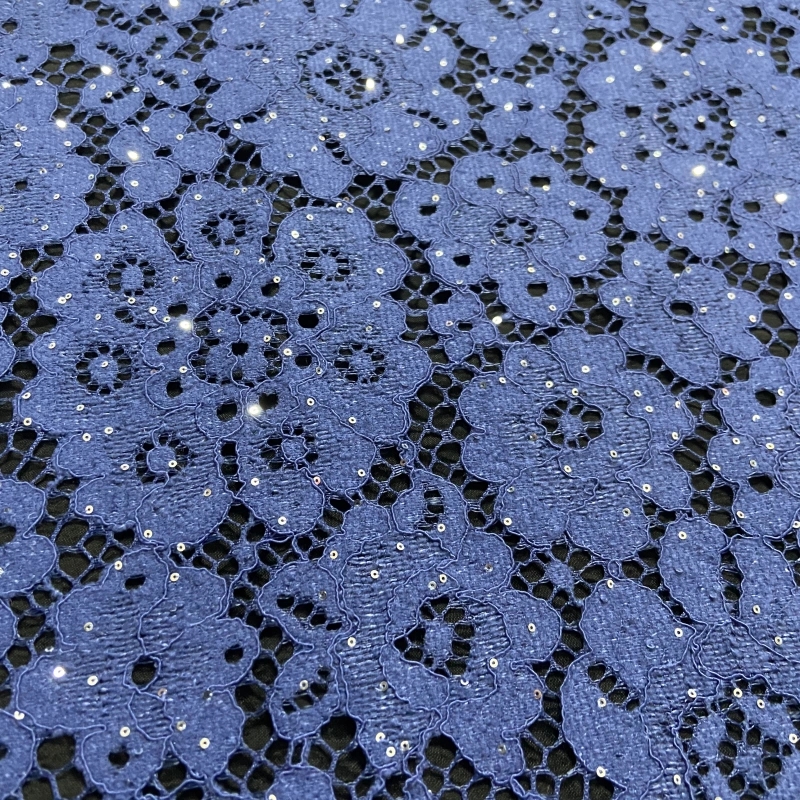 Lace with intricate geometric openwork