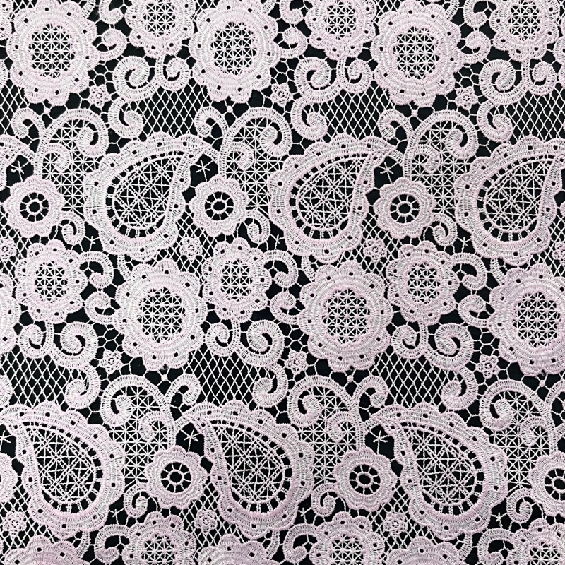 Embroidered net with floral sprigs