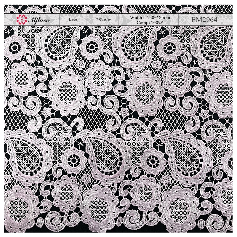 Embroidered floral corner design