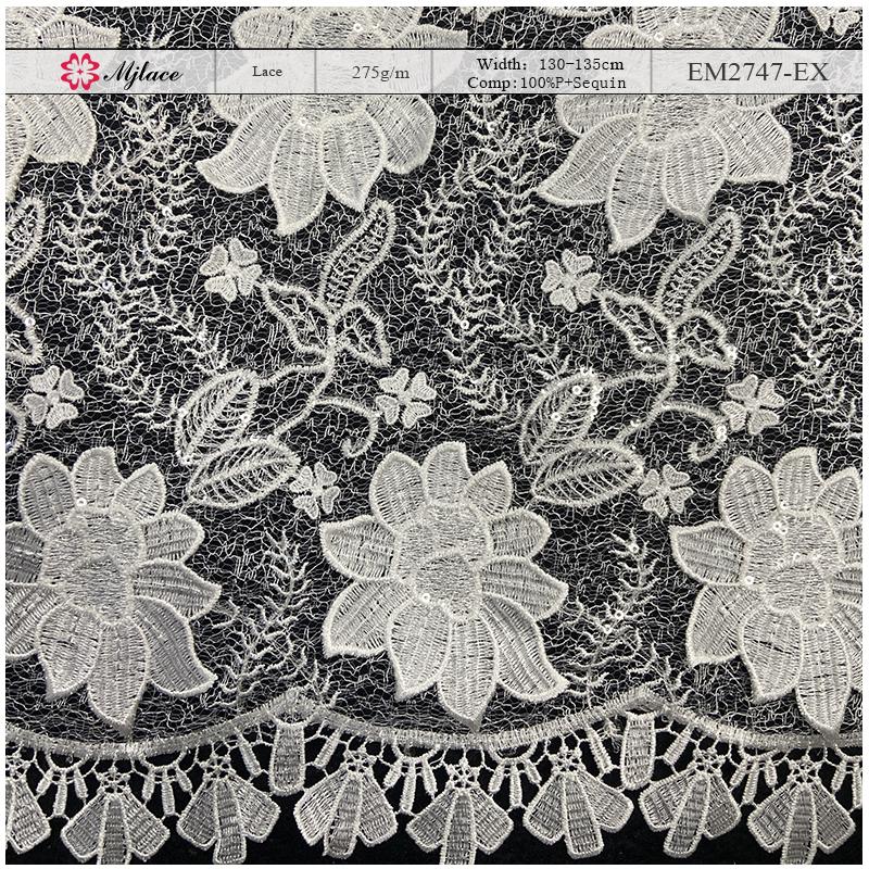 Crystalline Bloom: Embellished Water-Soluble Lace