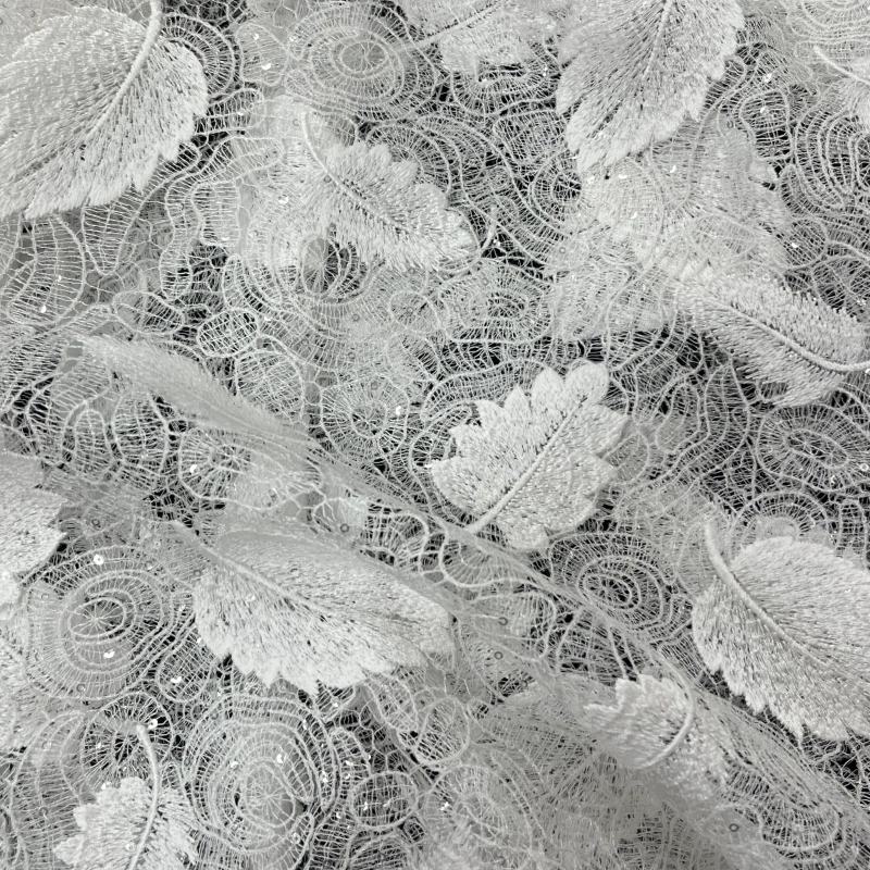 Moonlit Garden: Sequin-Embellished Water-Soluble Lace