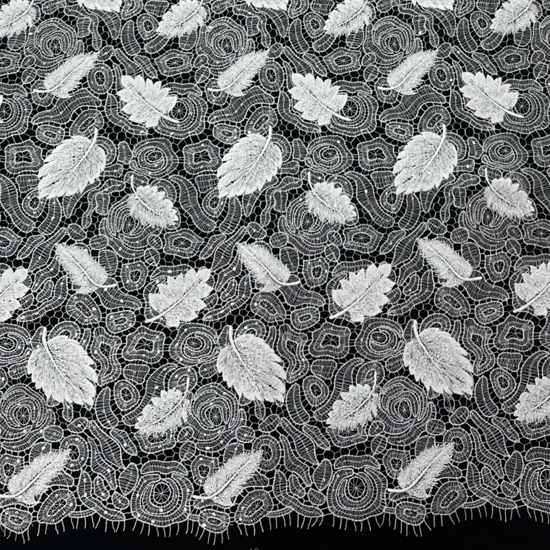 Moonlit Garden: Sequin-Embellished Water-Soluble Lace