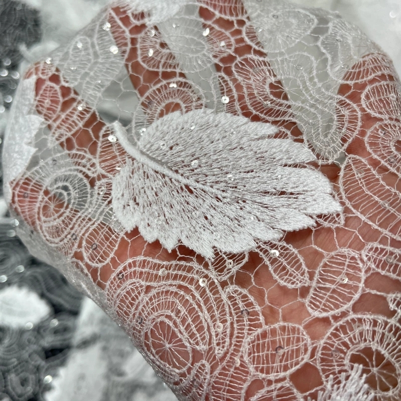 Moonlit Garden: Sequin-Embellished Water-Soluble Lace