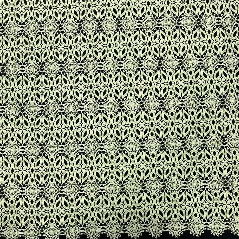 geometric lace fabric with openwork