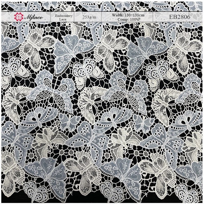 Multi-Color Floral Water-Soluble Embroidered Lace Fabric – Colorful Embroidery by MJlace