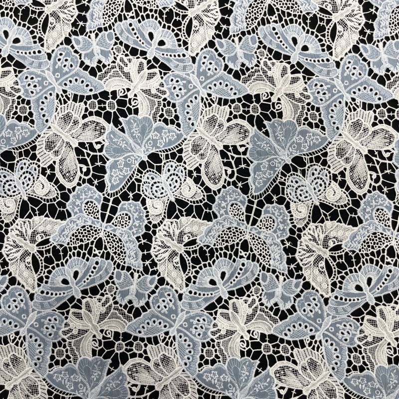 Multi-Color Floral Water-Soluble Embroidered Lace Fabric – Colorful Embroidery by MJlace