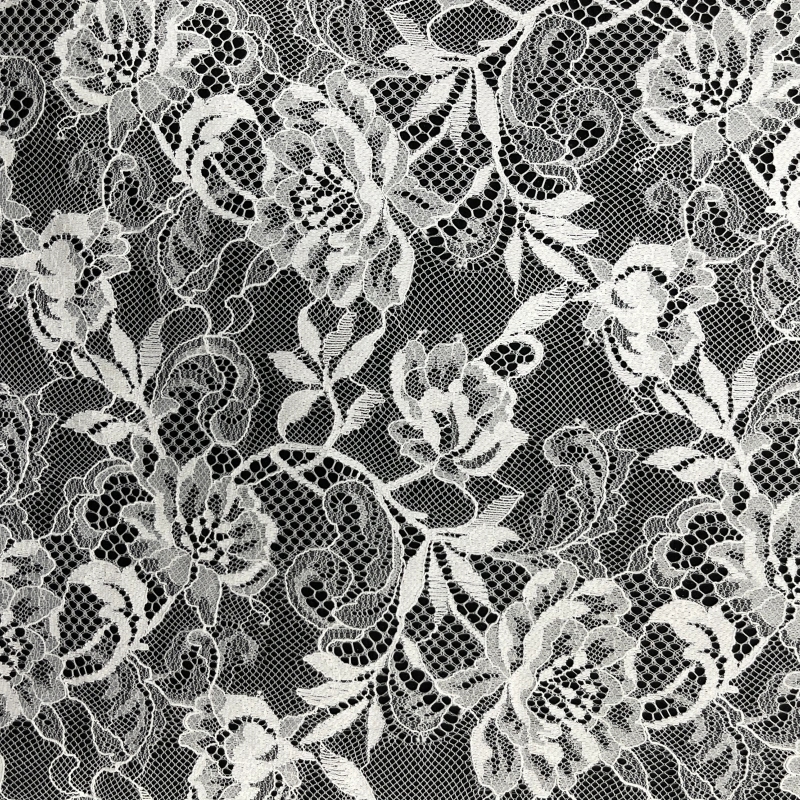 Ultra-Light Sheer Floral Embroidered Lace Fabric – Soft Nylon Lace by MJlace