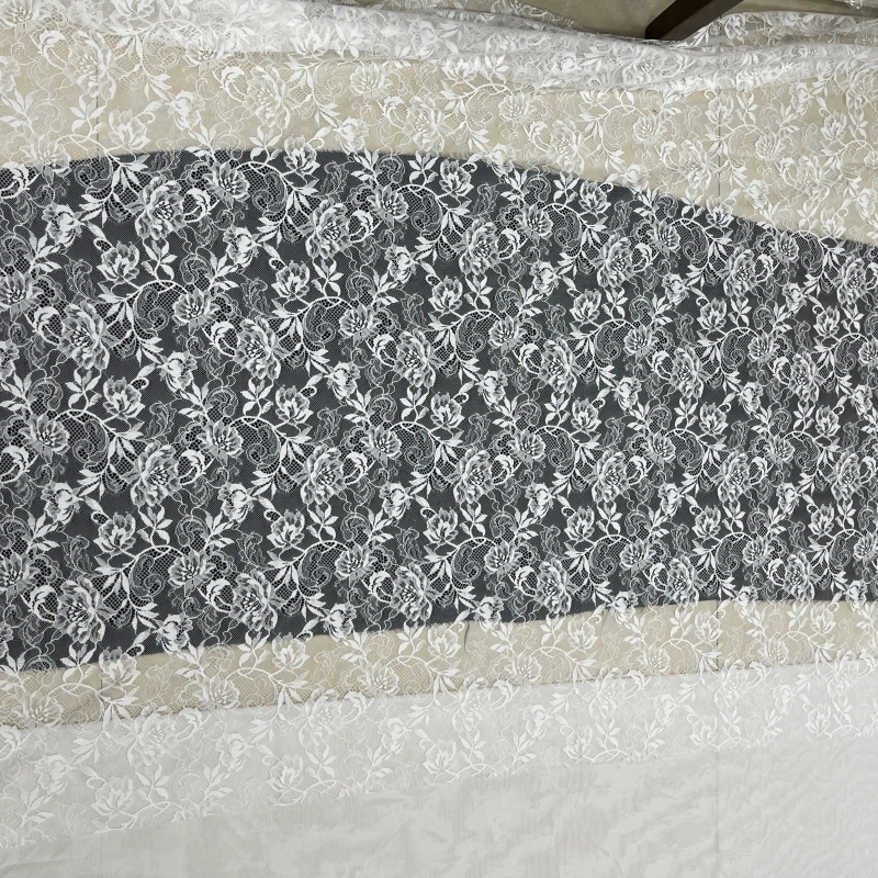 Ultra-Light Sheer Floral Embroidered Lace Fabric – Soft Nylon Lace by MJlace