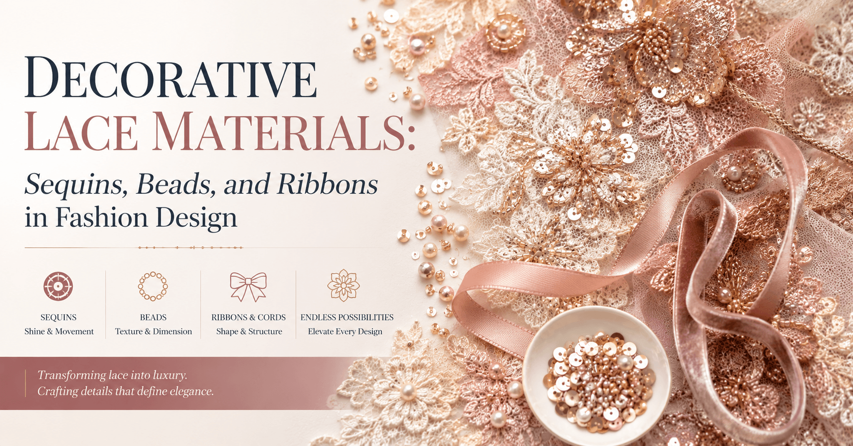Why Decorative Lace Materials Matter in Luxury Fashion Manufacturing