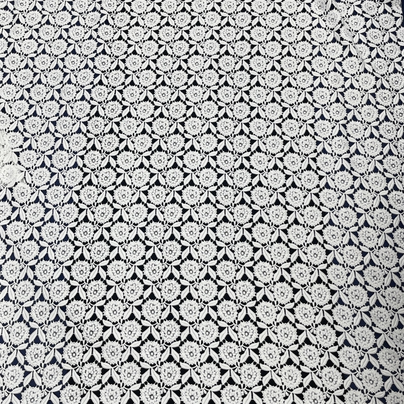 Luxurious Heavyweight Floral Water-Soluble Embroidered Lace Fabric – MJlace