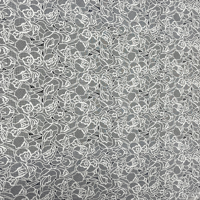 Rich Floral Water-Soluble Embroidered Lace Fabric – Medium-Heavy Trim by MJlace