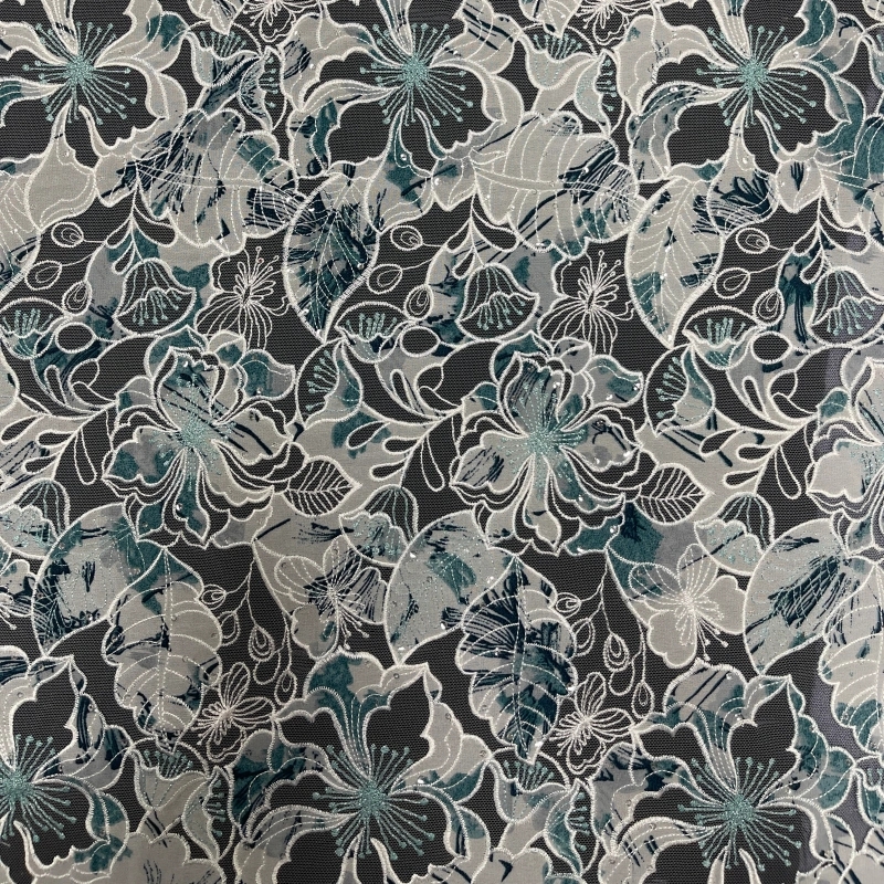 Vibrant Multi-Color Floral Embroidered Lace Fabric – Colorful Embroidery by MJlace