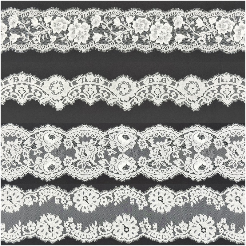 Vintage floral eyelash lace trim