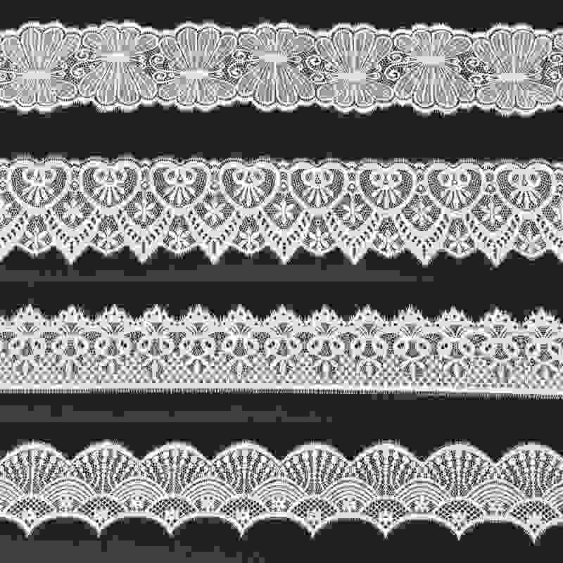 Ornate eyelash lace edging