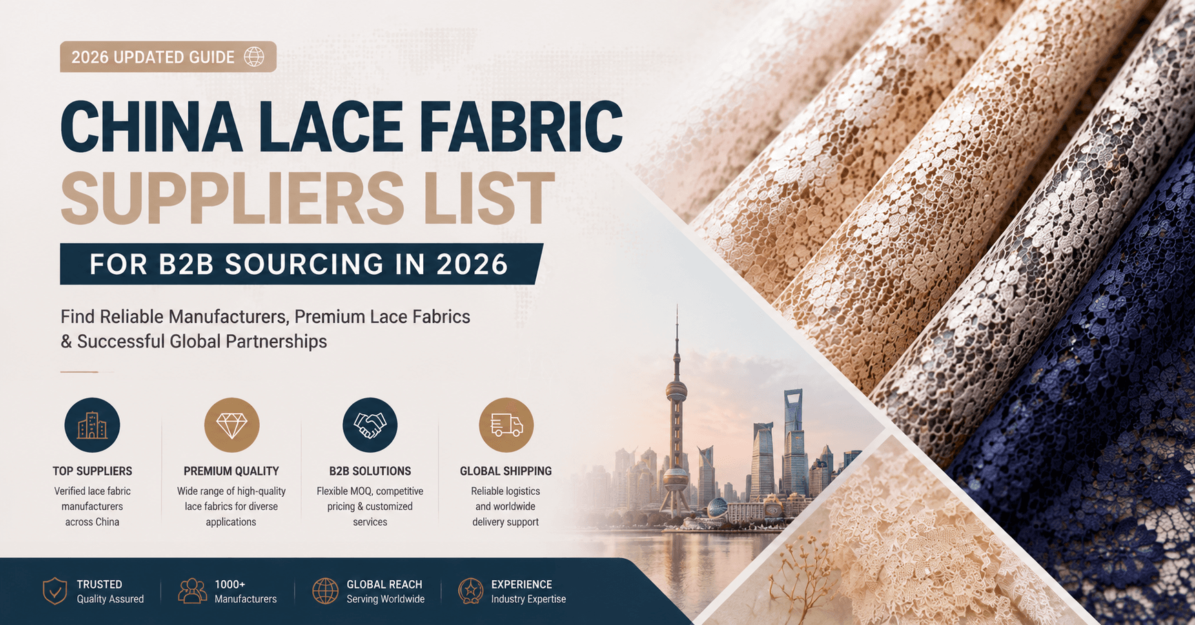 China Lace Fabric Suppliers List for B2B Sourcing in 2026