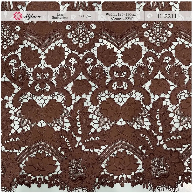 Baroque Vine Laser Embroidery Lace – Damask Floral Guipure Laser Cut Fabric