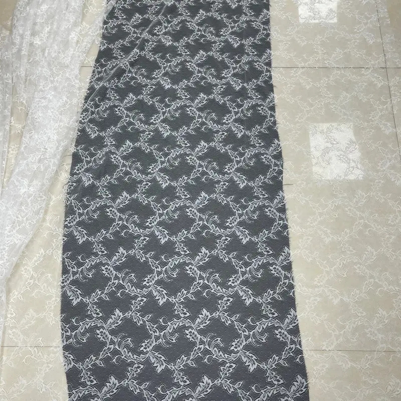 MistDance Ultra-Fine Sheer Nylon Lace – Delicate Embroidered Floral Fabric