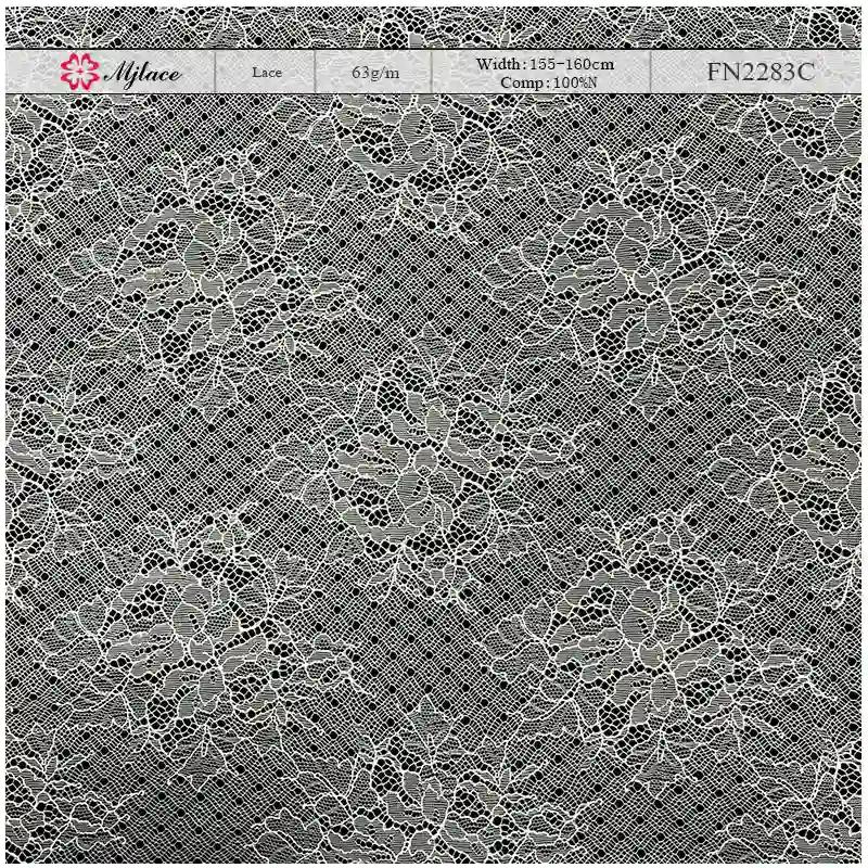FeatherVeil Whisper-Weight Sheer Nylon Lace – Ultra-Fine Floral Embroidered Fabric