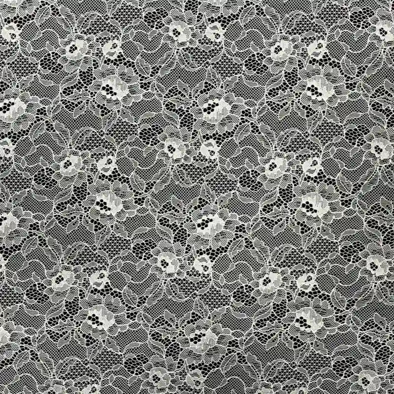 Mist Veil Ultra-Lightweight Sheer Nylon Lace – Delicate Floral Embroidered Fabric