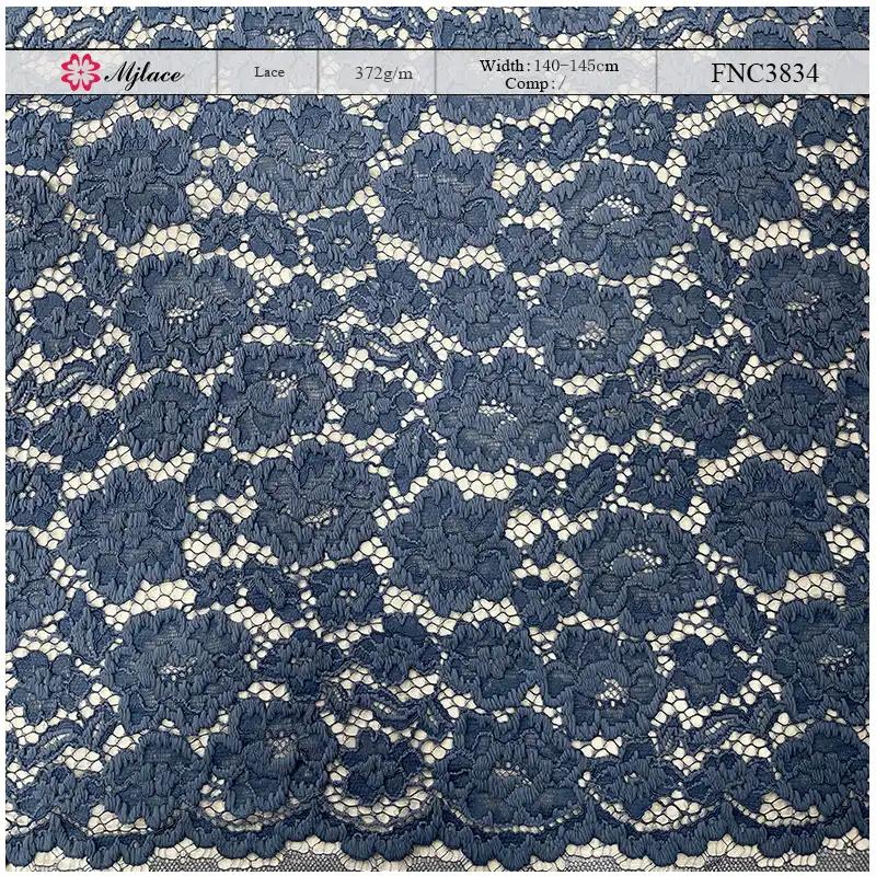Botanical Luxe Embroidered Lace Fabric — Rich Floral Textured Trim