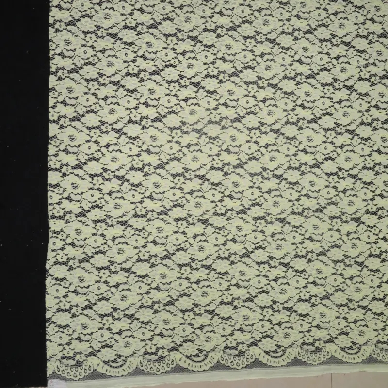 Garden Grace Embroidered Polyester Lace – Elegant Floral Pattern Fabric