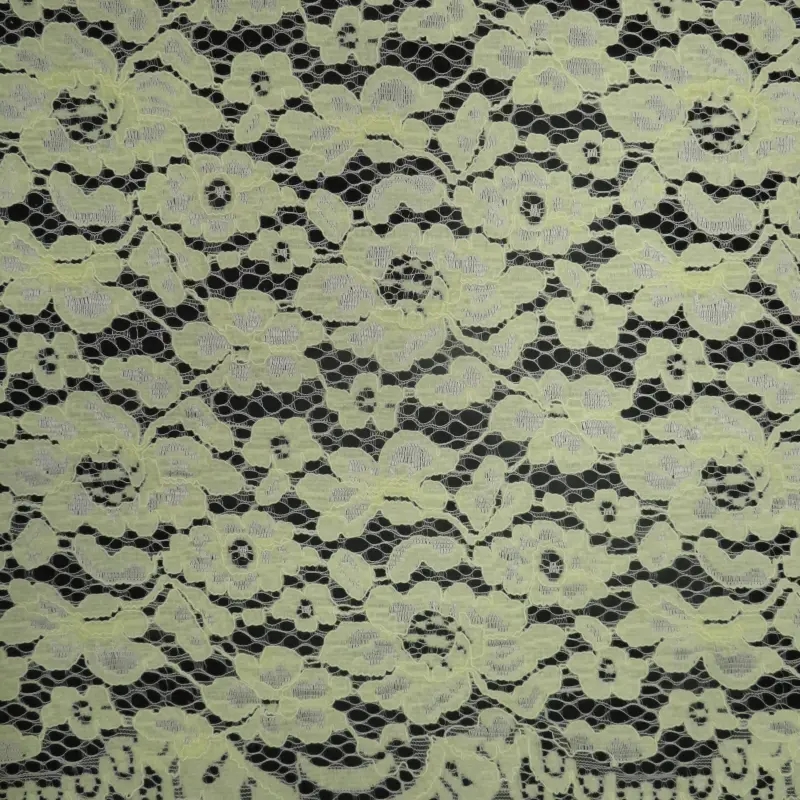 Garden Grace Embroidered Polyester Lace – Elegant Floral Pattern Fabric
