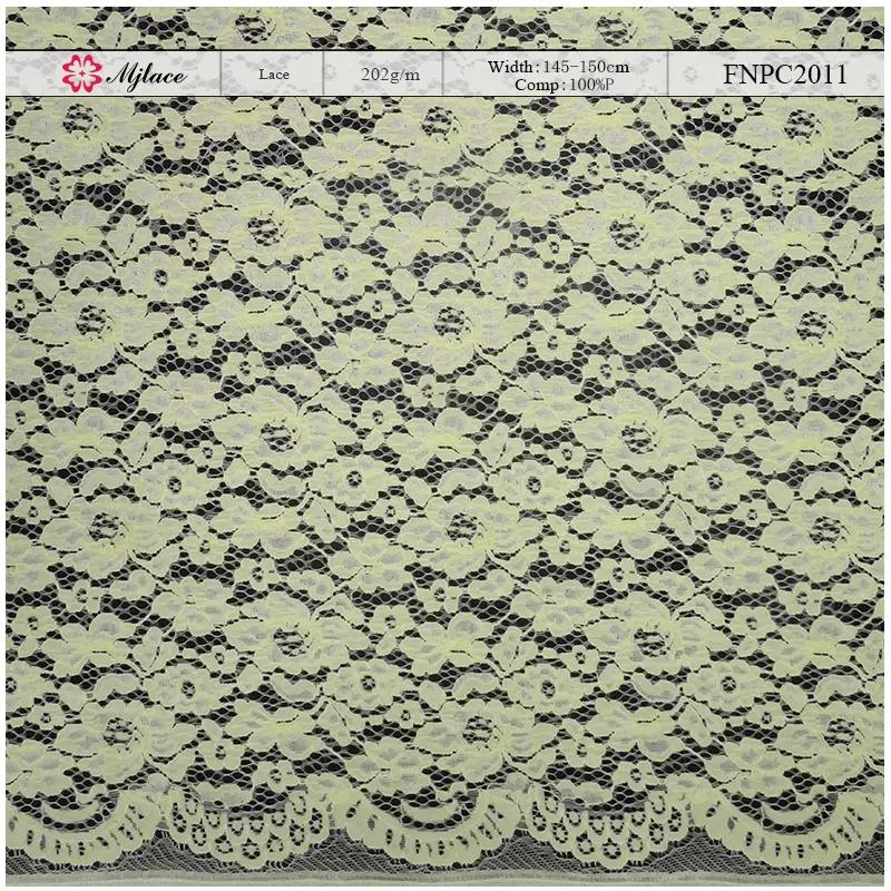 Garden Grace Embroidered Polyester Lace – Elegant Floral Pattern Fabric