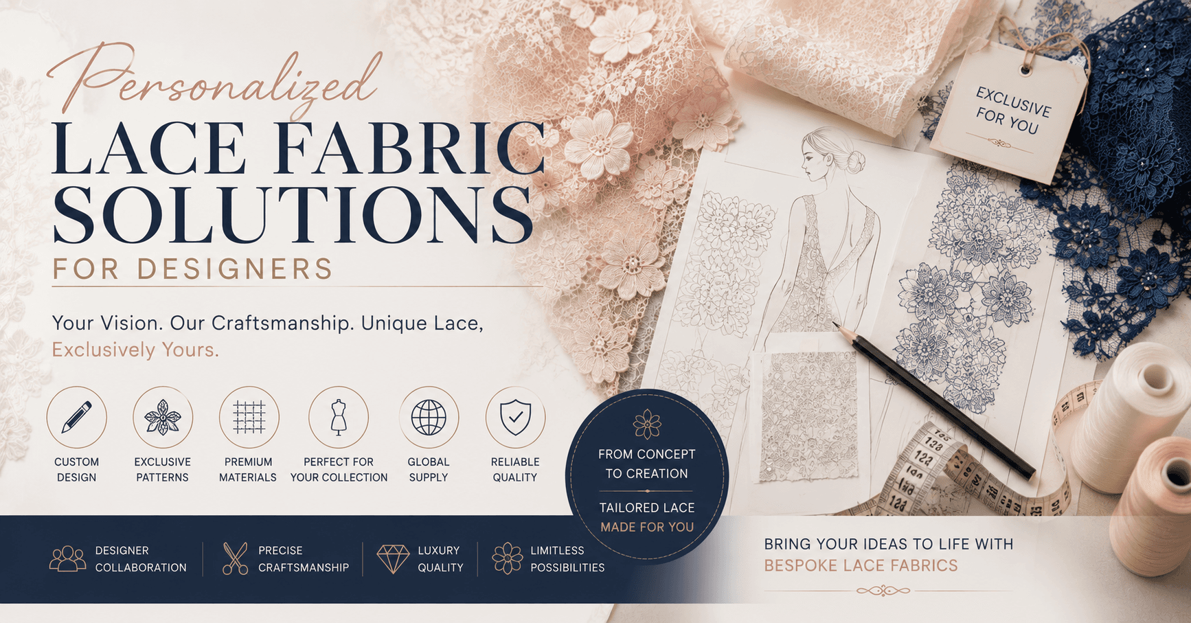 Personalized Lace Fabric Solutions for Designers
