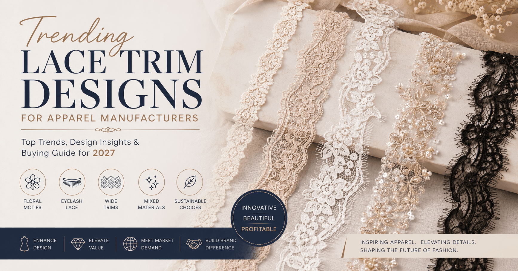 Trending Lace Trim Designs for Apparel Manufacturers