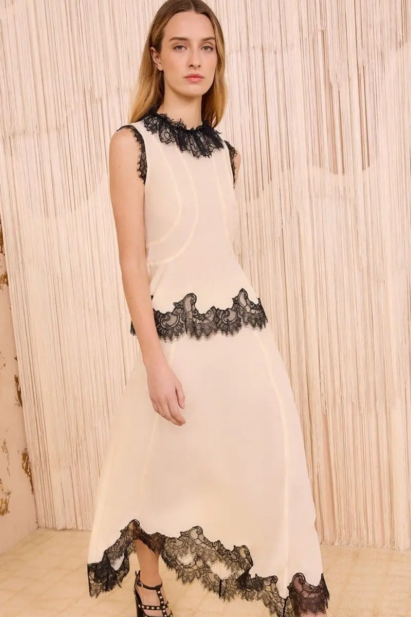 black lace edging dress decoration