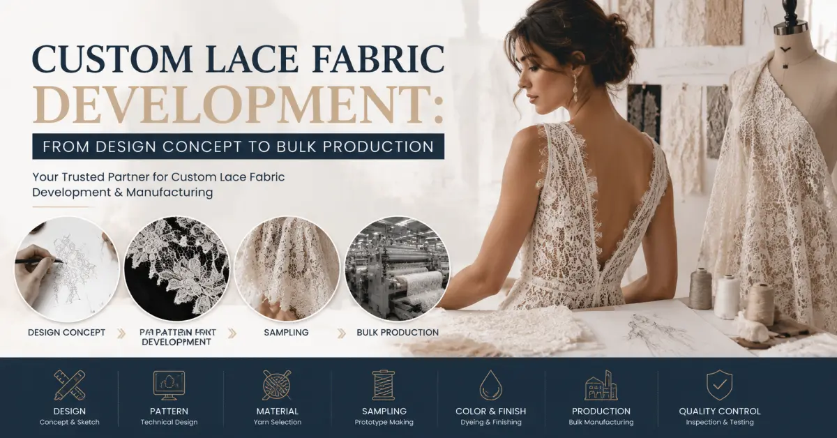 Custom Lace Fabric Development: From Design Concept to Bulk Production