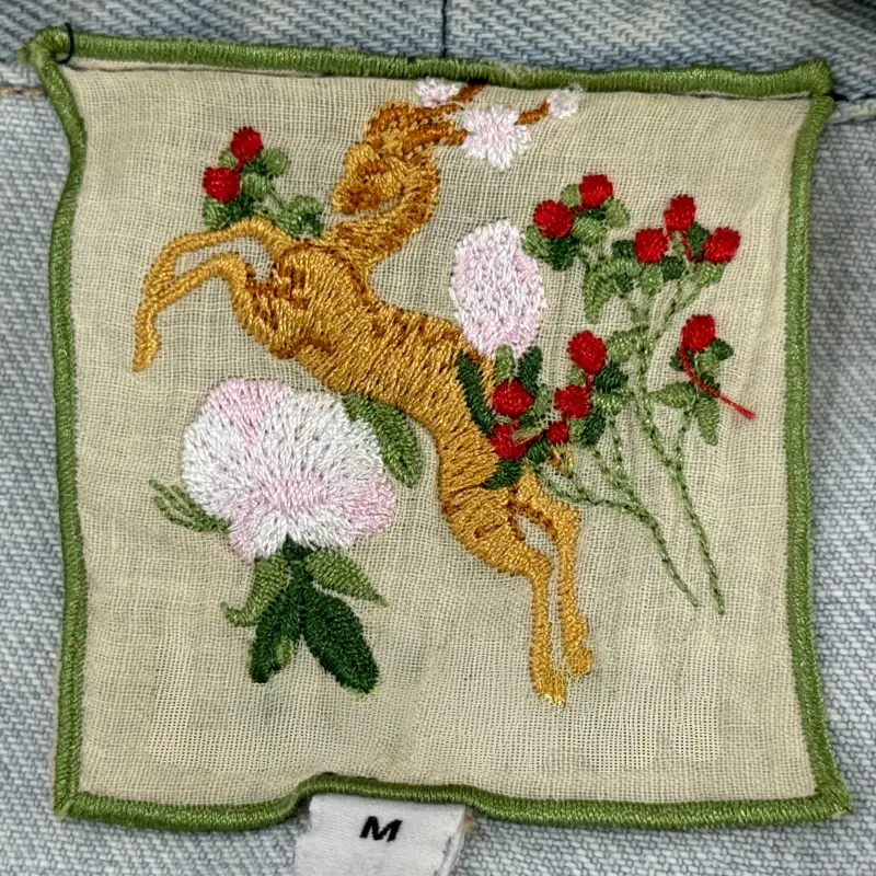 Custom Multi-Color Embroidered Deer Labels