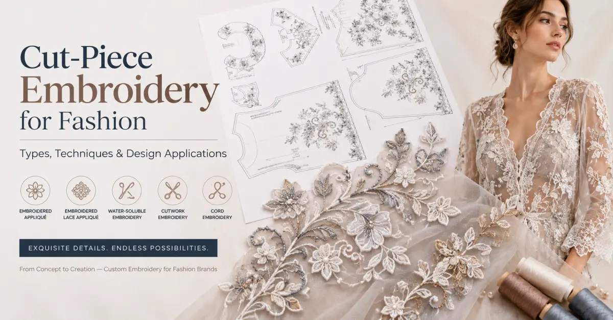 Cut-Piece Embroidery for Fashion: Types, Techniques and Design Applications