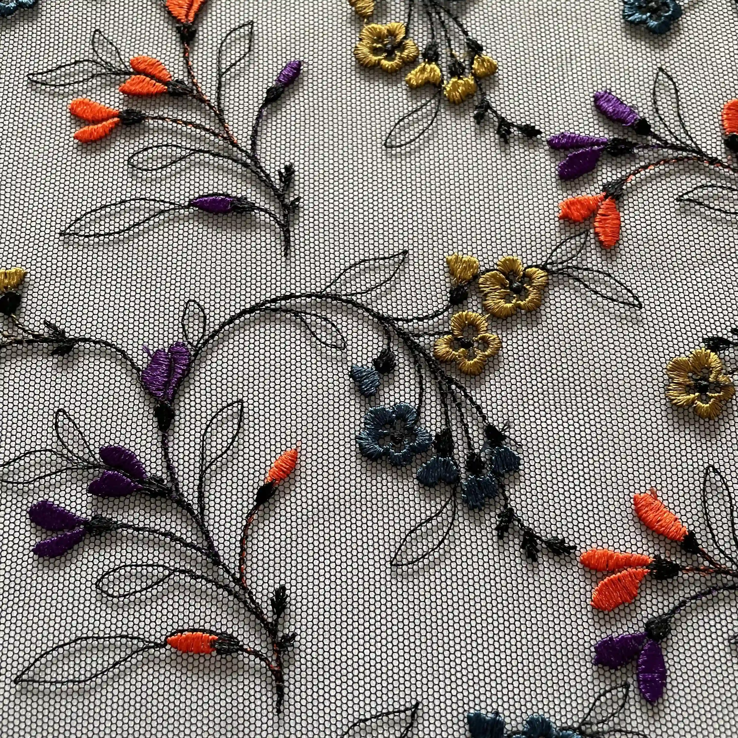 Embroidery thread and base fabric colors