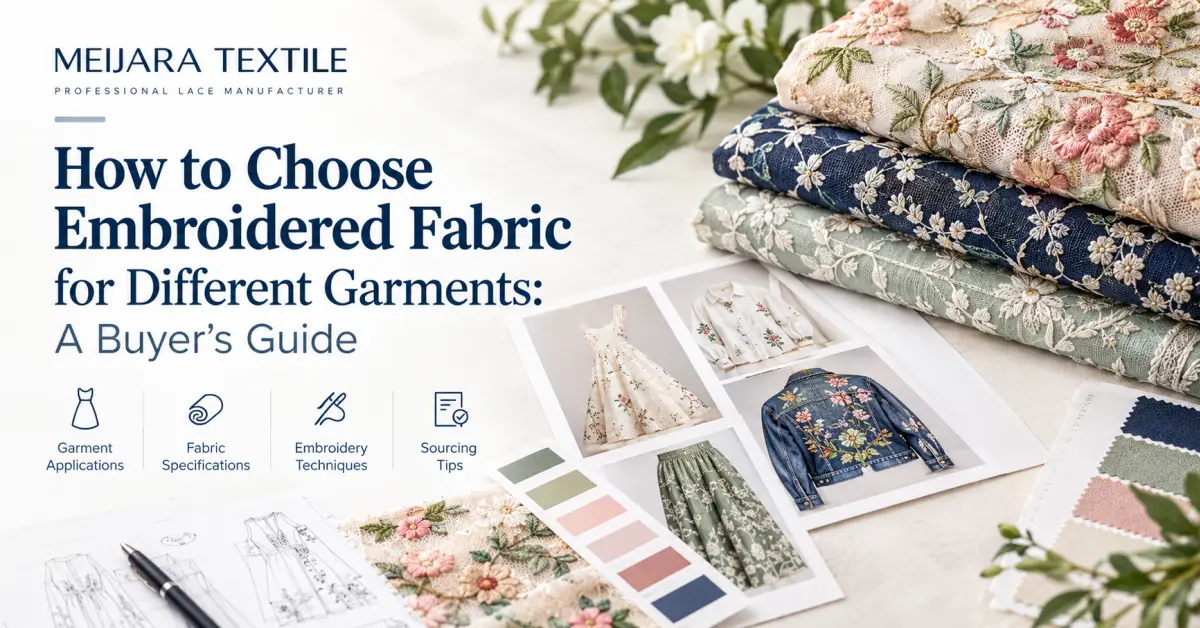 How to Choose Embroidered Fabric for Different Garments: A Buyer’s Guide