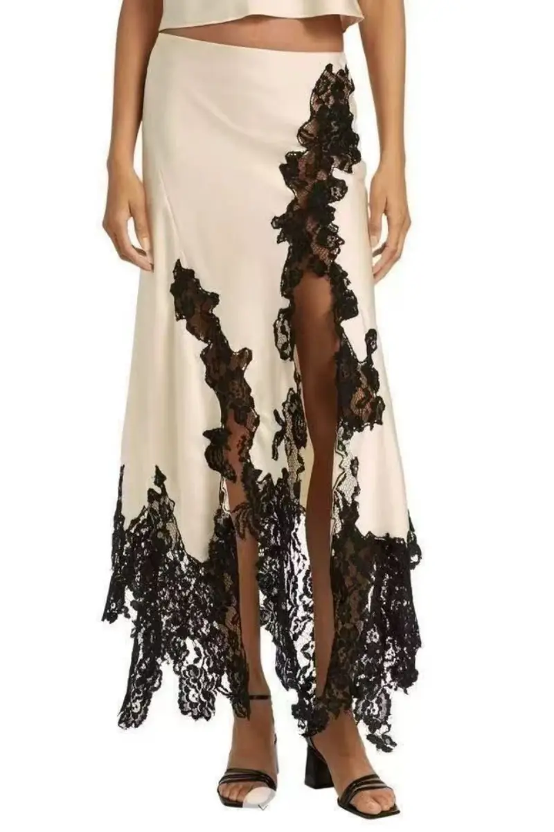 black lace fabric detail