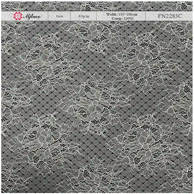 FeatherVeil Whisper-Weight Sheer Nylon Lace – Ultra-Fine Floral Embroidered Fabric
