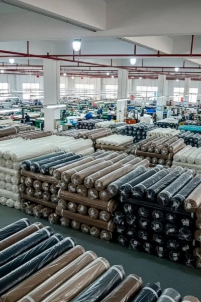 Lace fabric factory stock storage