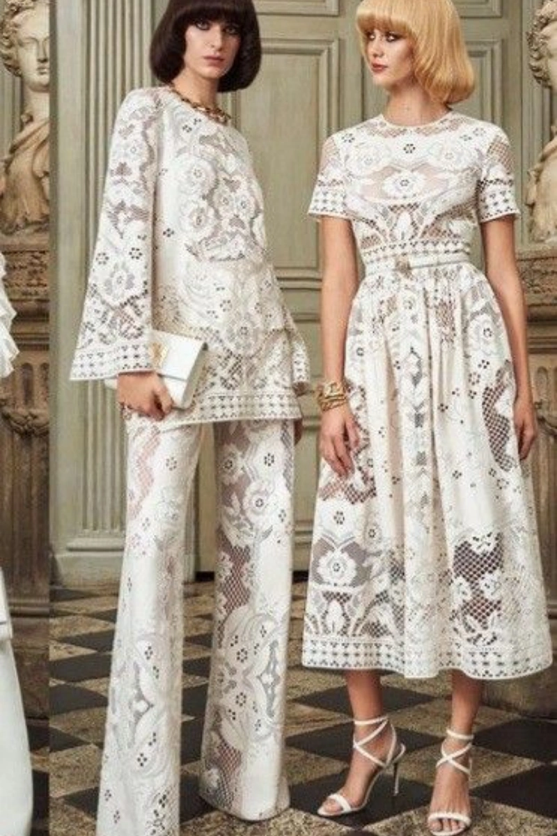 luxury white lace fashion collection