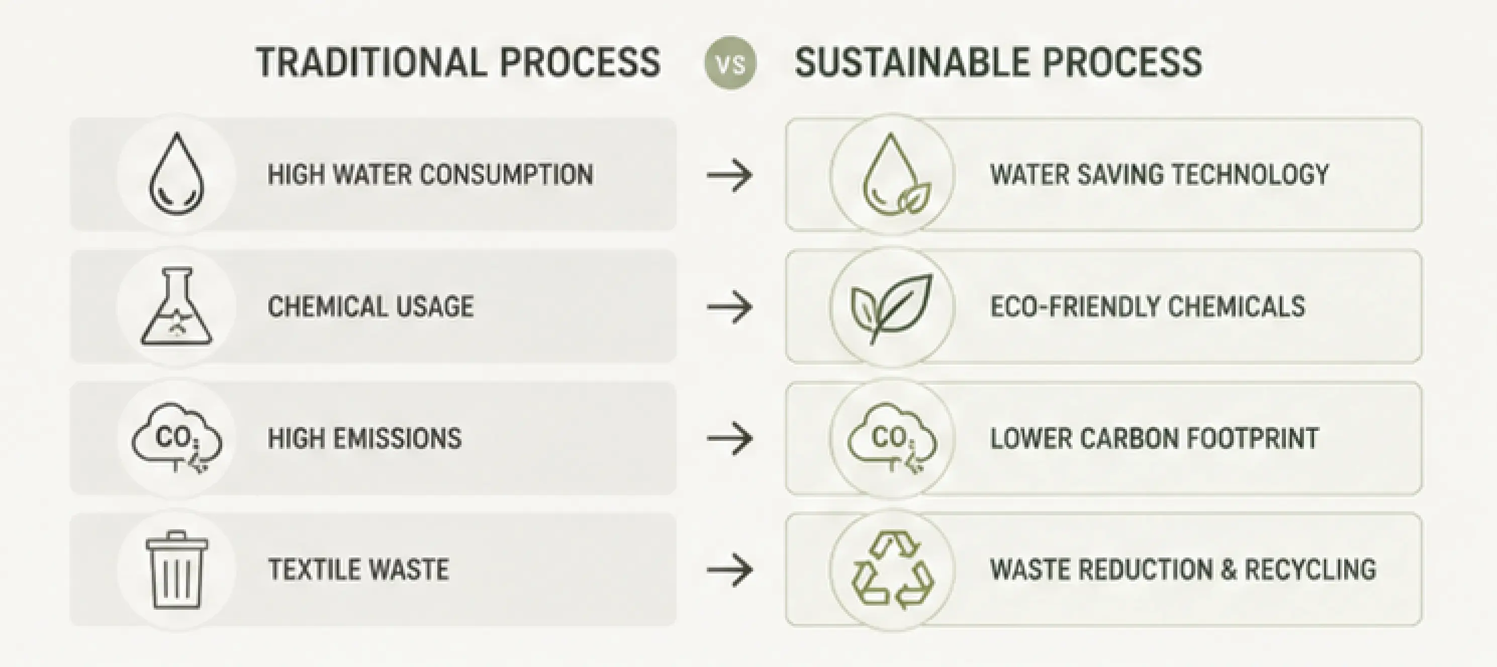 Sustainable textile lifecycle circular flow